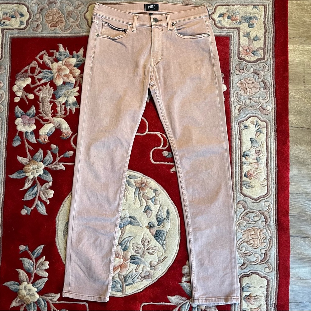 Paige Lennox Jeans Light Brown Stretch Slim Size 31 Indie Neutral Men’s